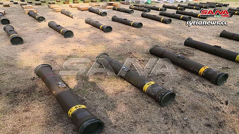 Weapons and munition left behind by NATO terrorists South of Syria.jpg