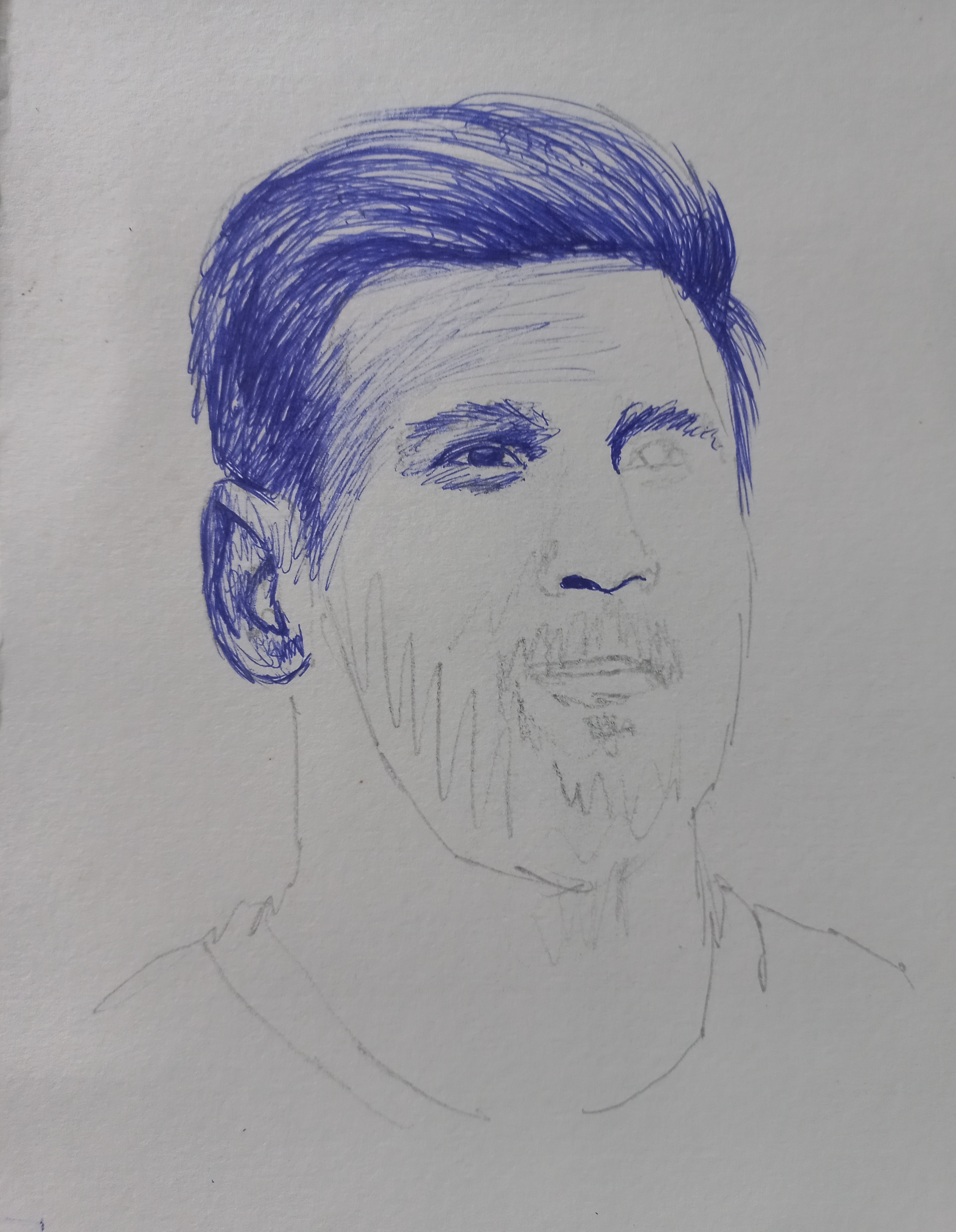 How to draw Lionel Messi Step by Step // full sketch outline tutorial for  beginners - YouTube