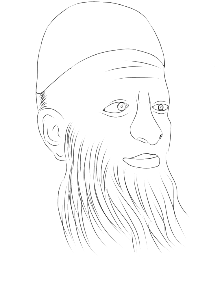 Digital Sketching portrait of Abdul Sattar Edhi. — Hive