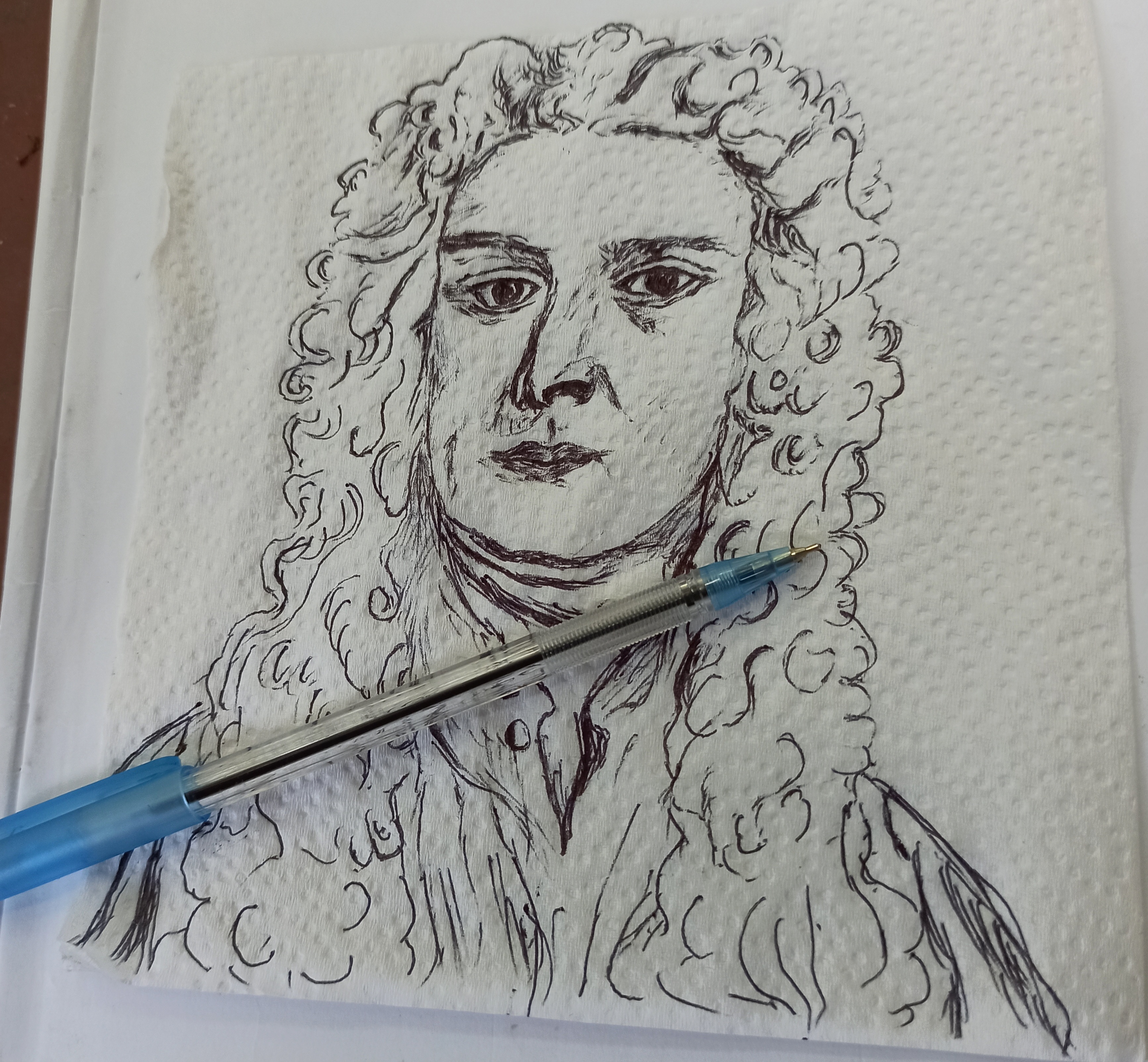 Isaac Newton Art - Drawing Skill