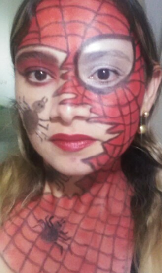 Esp/Eng]Maquillaje artístico inspirad en el hombre araña/Artistic make-up  inspired by spider-man — Hive