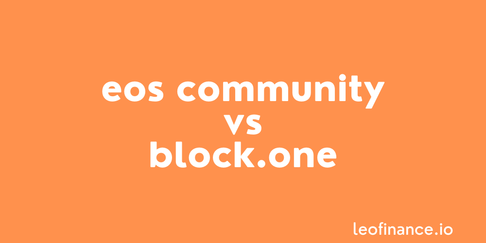 EOS community vs Block.One.