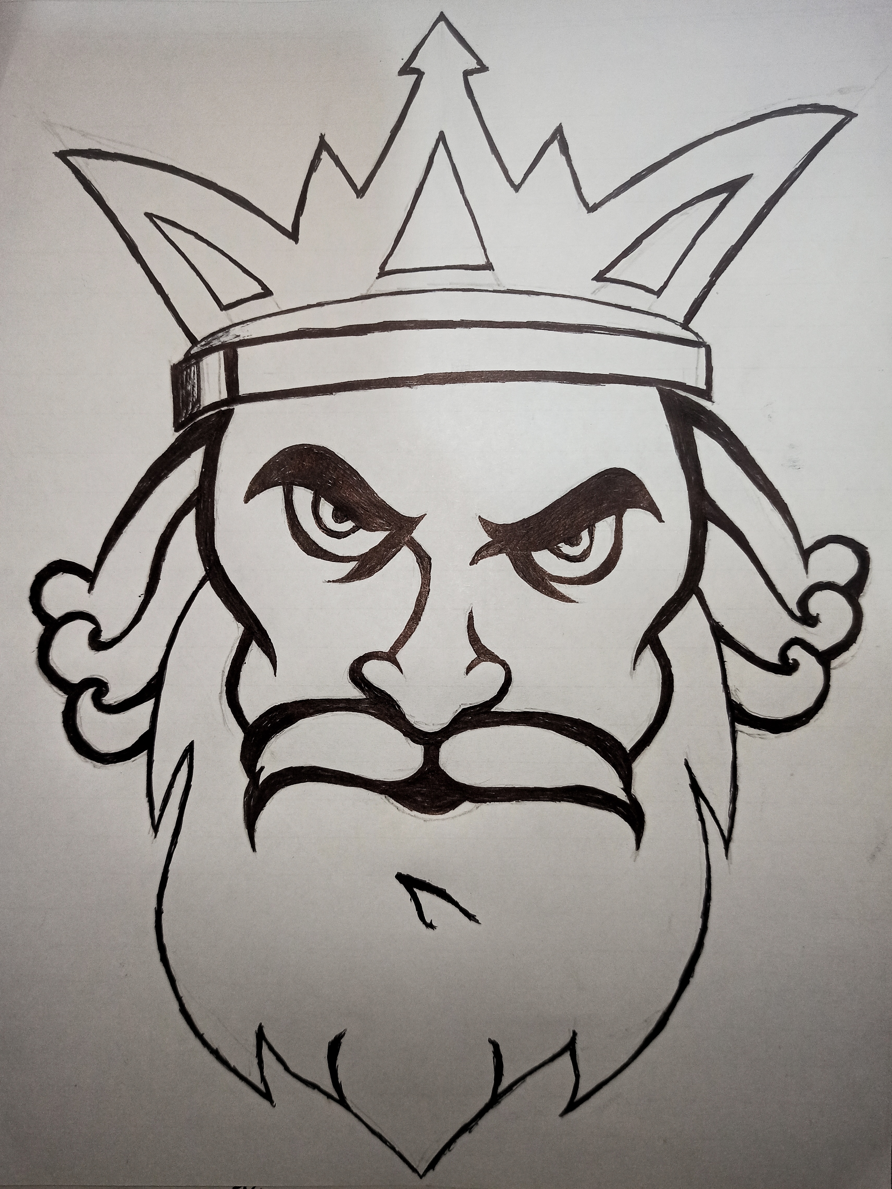 How to Draw a King Face | Elementary drawing, Drawings, Drawing tutorials  for beginners