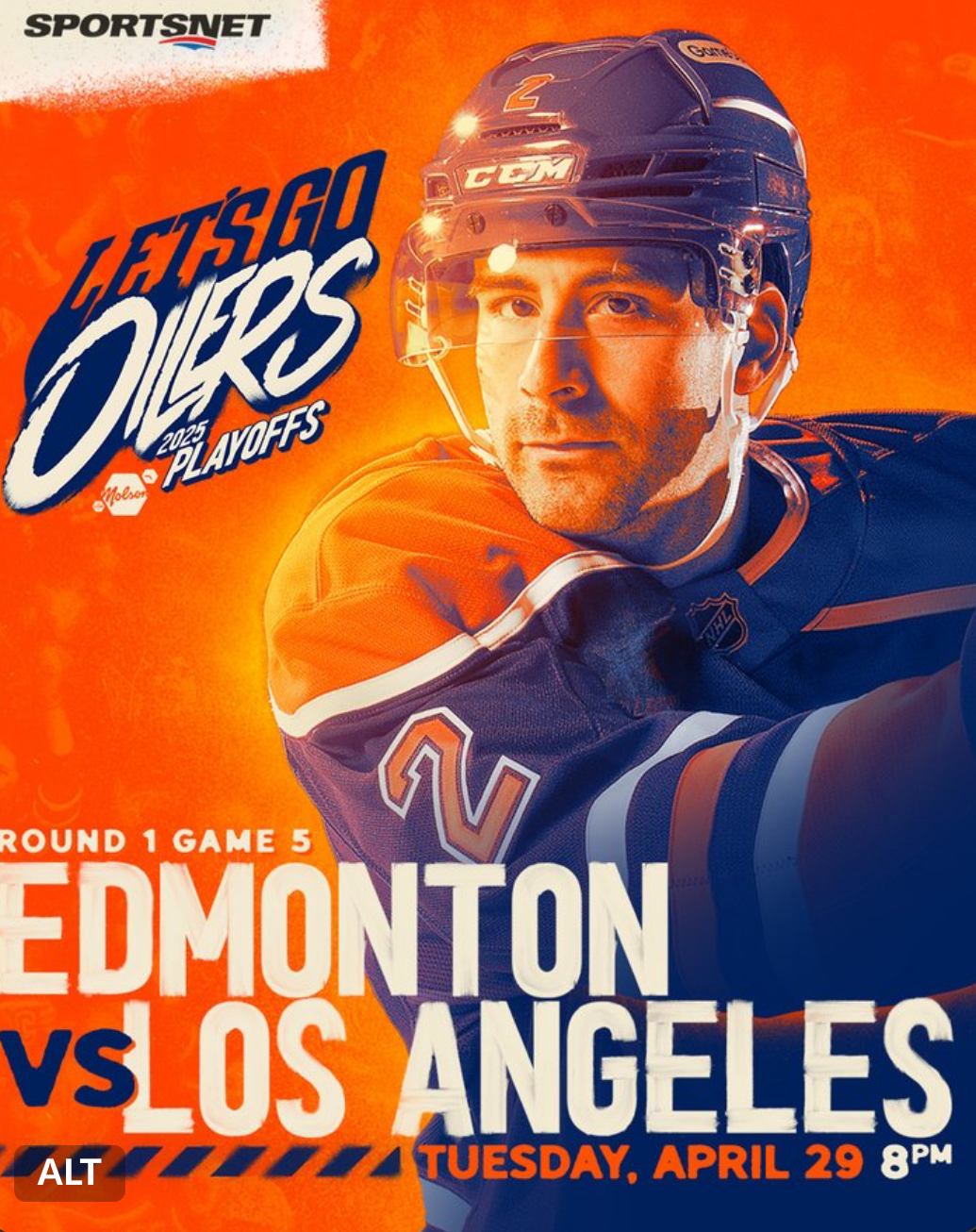 IT'S GAME DAY!  Tied at two, the series shifts back to Los Angeles tonight for Game 5 where the #Oilers will aim to take the lead.