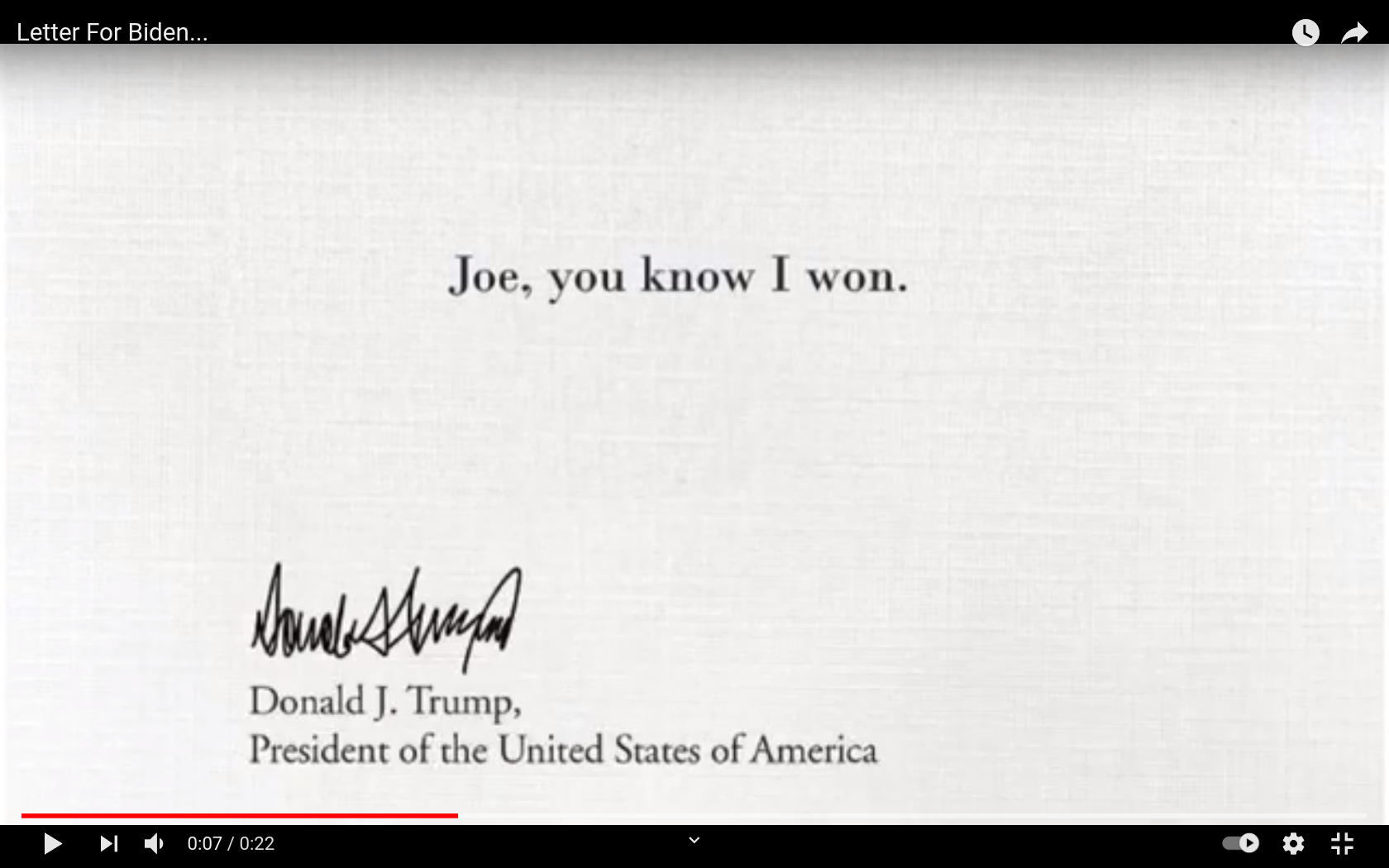 Screenshot at 2021-01-20 12:21:10 Trump to Biden Joe You Know I Won.png