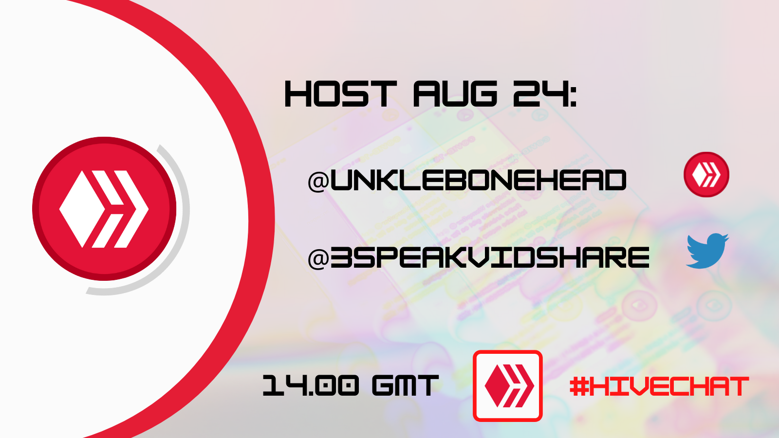 August 24 HIVECHAT announcement.png