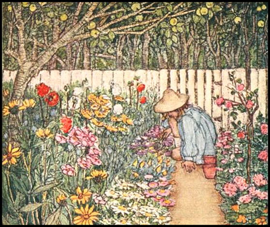 art picture of child kneeling working in a flower bed resized.png