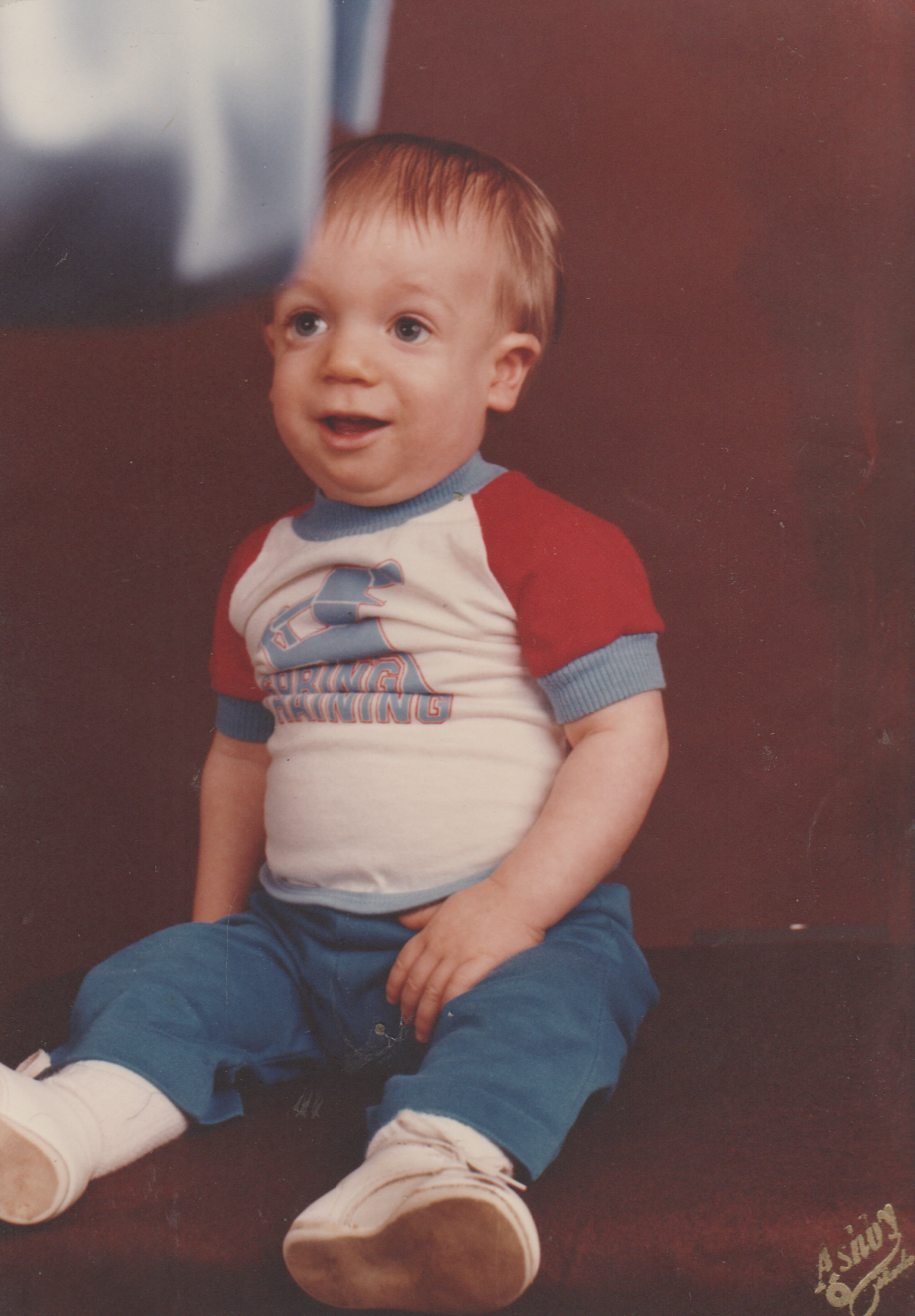 1983-04 - Rick in Spring Training Shirt, Spring of 83, different angle, different photo, blooper pic, 1pic.png