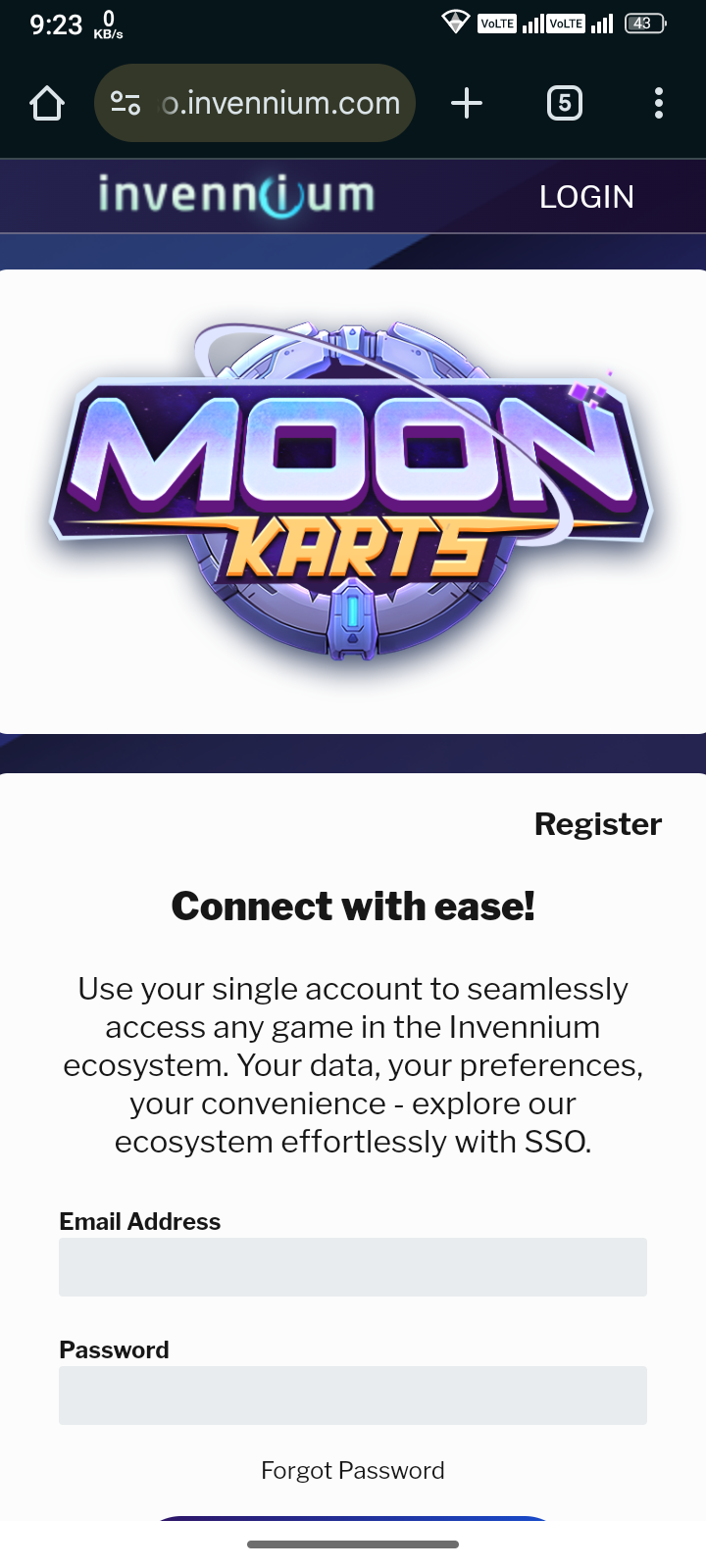 Moon Karts | Register Step Guide by mobile app Hive Keychain..