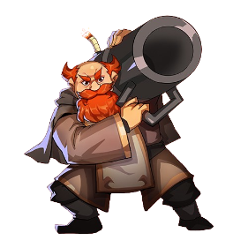 PORTLY CANNONEER DWARF A COMMON FIRE MONSTER FROM CA EDITION WITH INSPIRE AND RETURN FIRE ABILITIES | 3 DIFFERENT VARIANTS