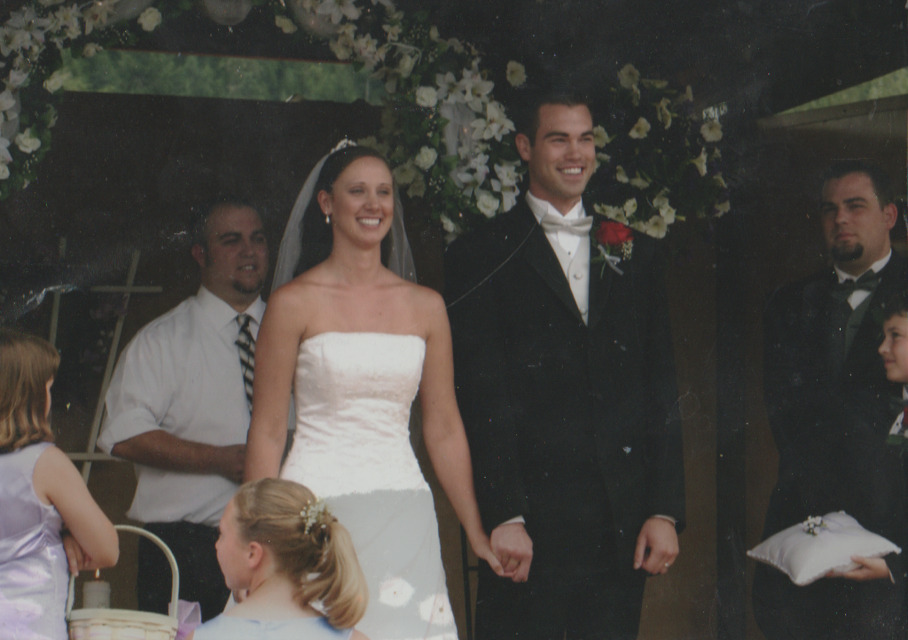 2000's - Alan William wedding to Tiffany - over glass frame.png