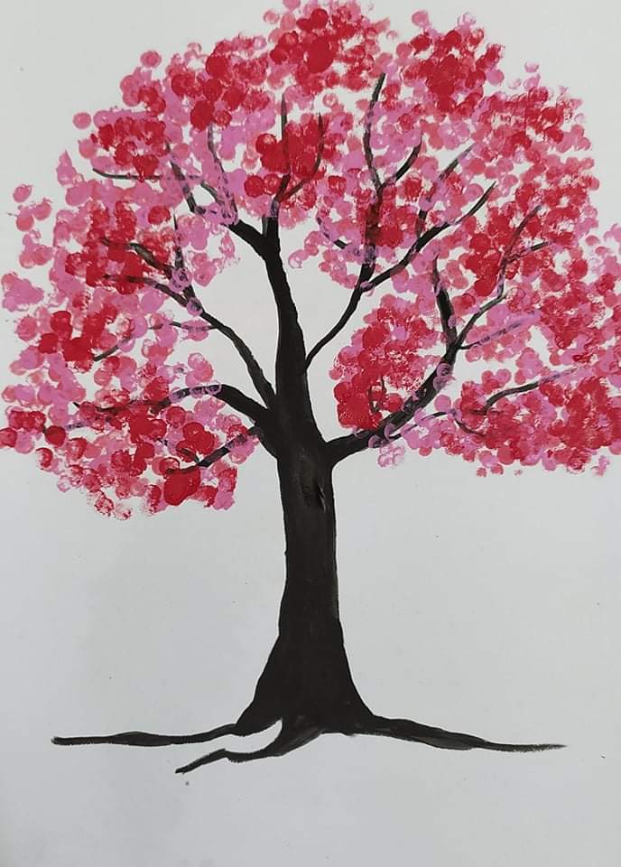 Drawitbetter Contest... How to draw/paint a beautiful tree.... #Painting. —  Steemit