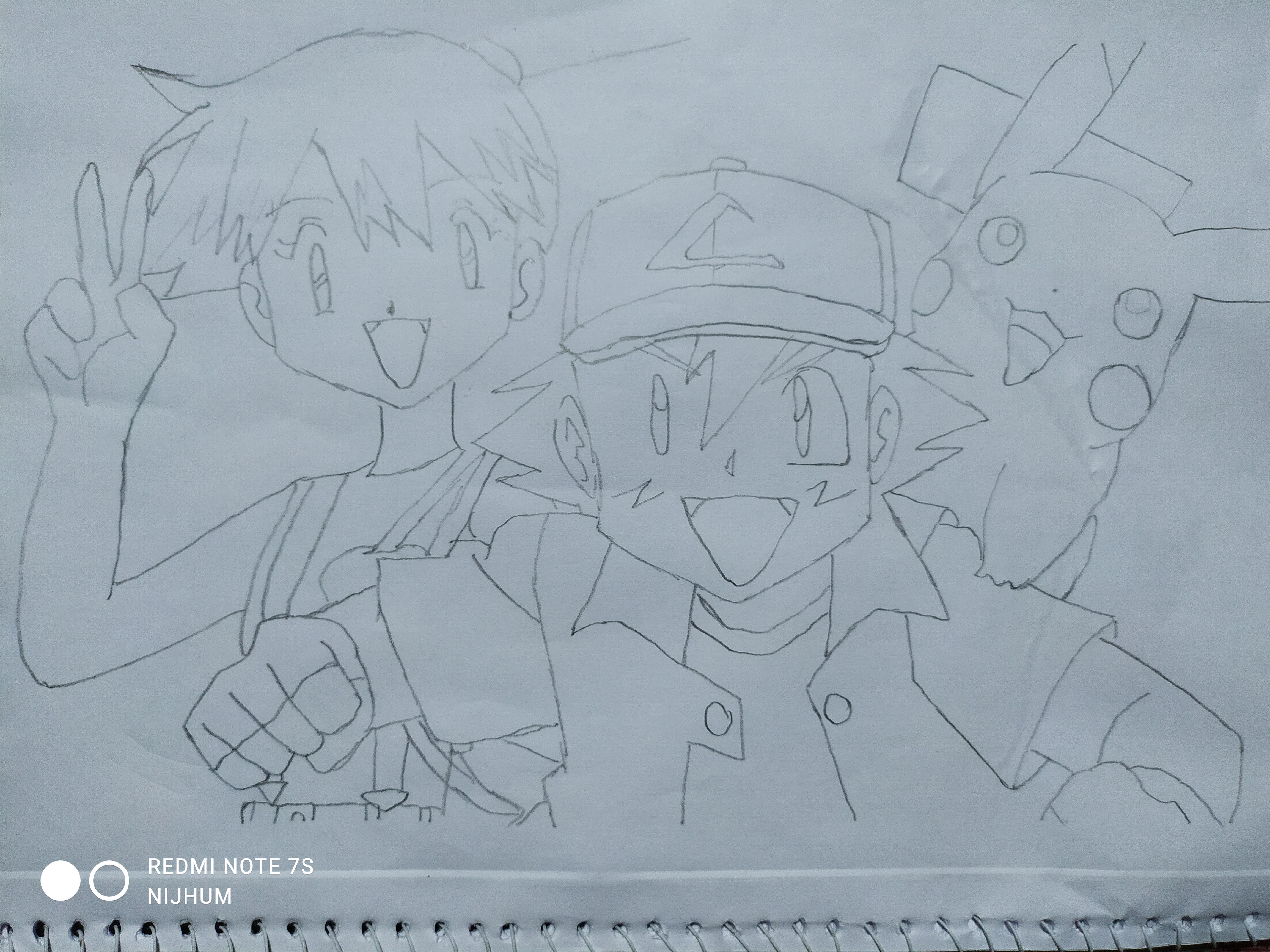 Beautiful ♡ Ash and Pikachu ^.^ ♡ I give good credit to whoever made this I  found this in sakunyu.tumblr.com | Pikachu drawing, Pikachu, Cute pokemon  wallpaper