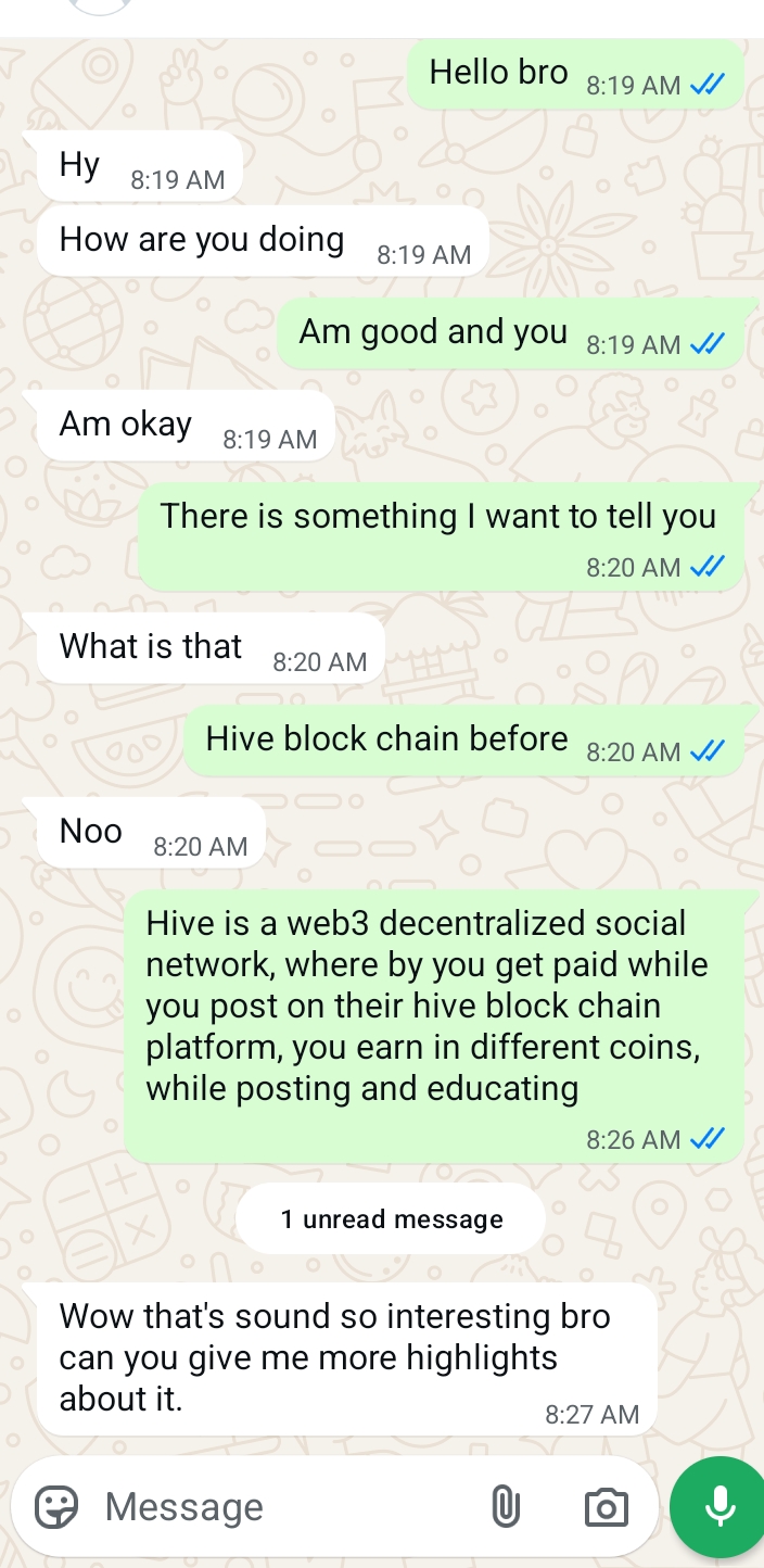 Introducing hive block chain to my brother