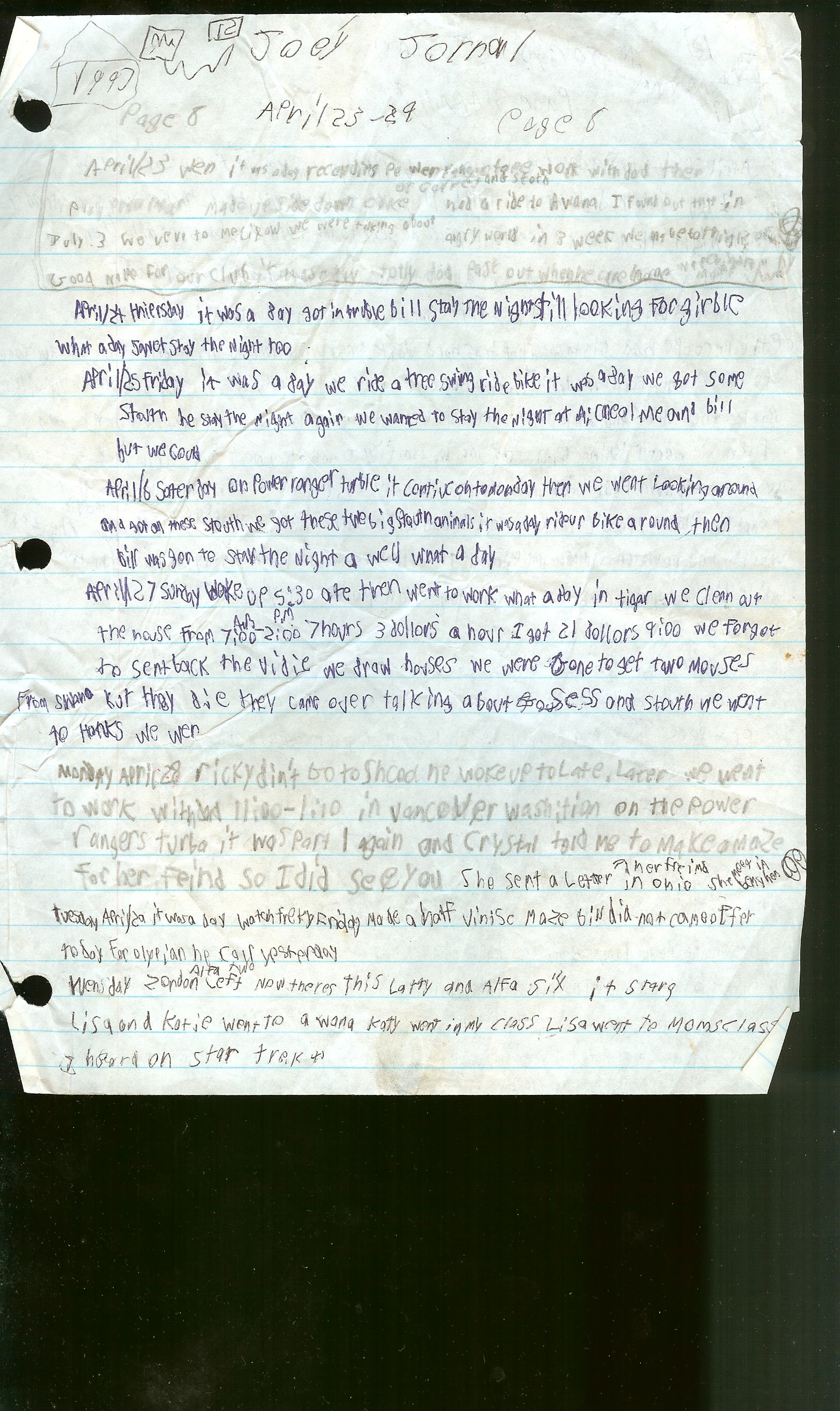 SCAN0218 1997-04-23 - Wednesday - Gerbils, Rangers, Awana, WOL, Bill, Benny Hinn, Work.JPG