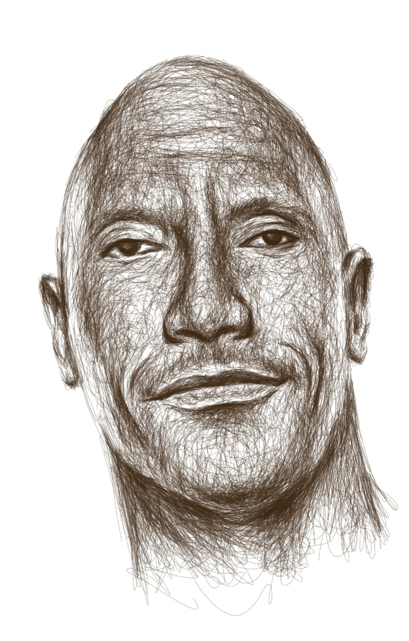 The Rock-Dwayne Johnson Drawing by Murphy Elliott - Pixels