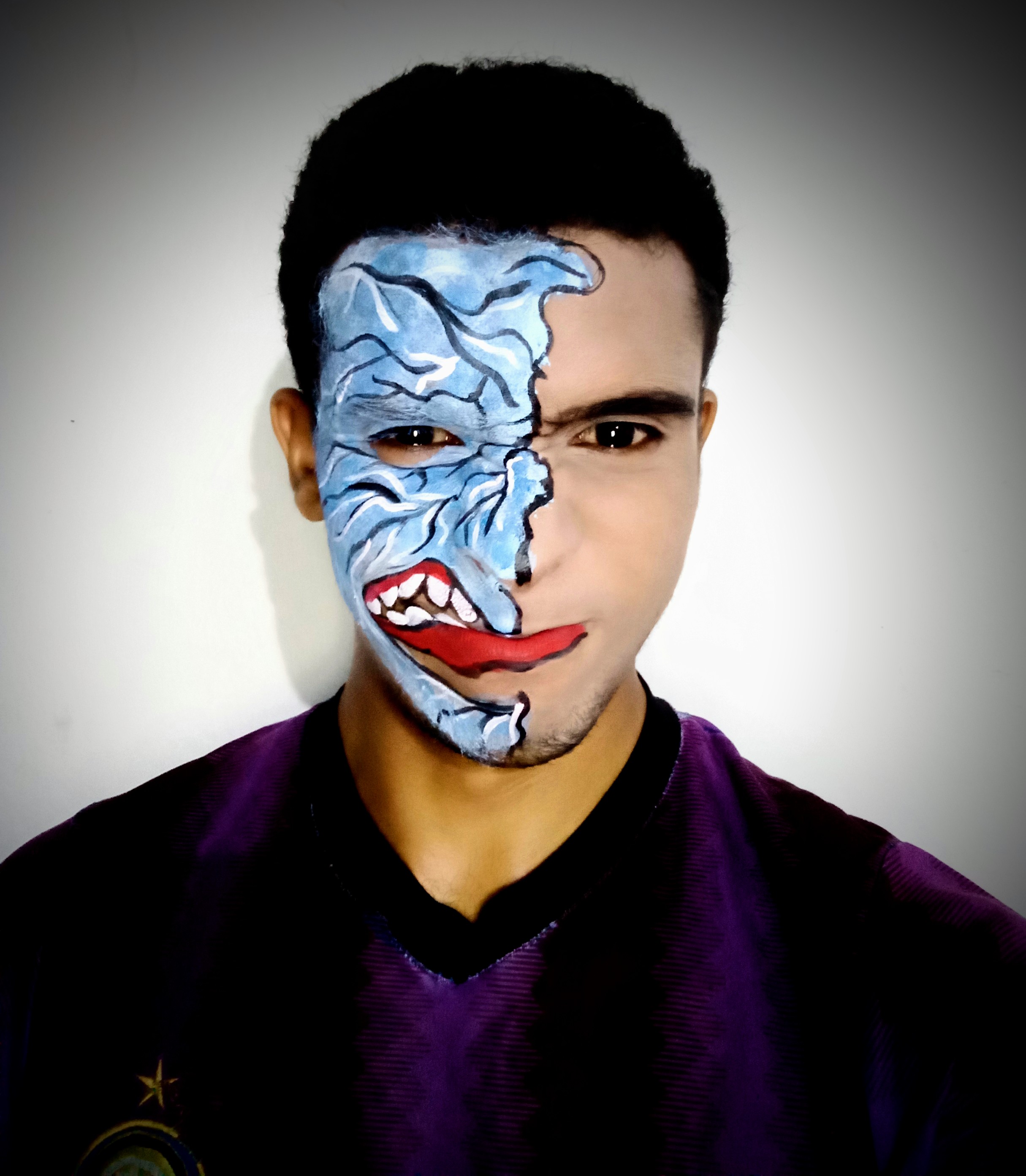 Artistic Batman Half Face Makeup - Maquillaje artístico de media cara de  Batman by @alexiscova — Hive