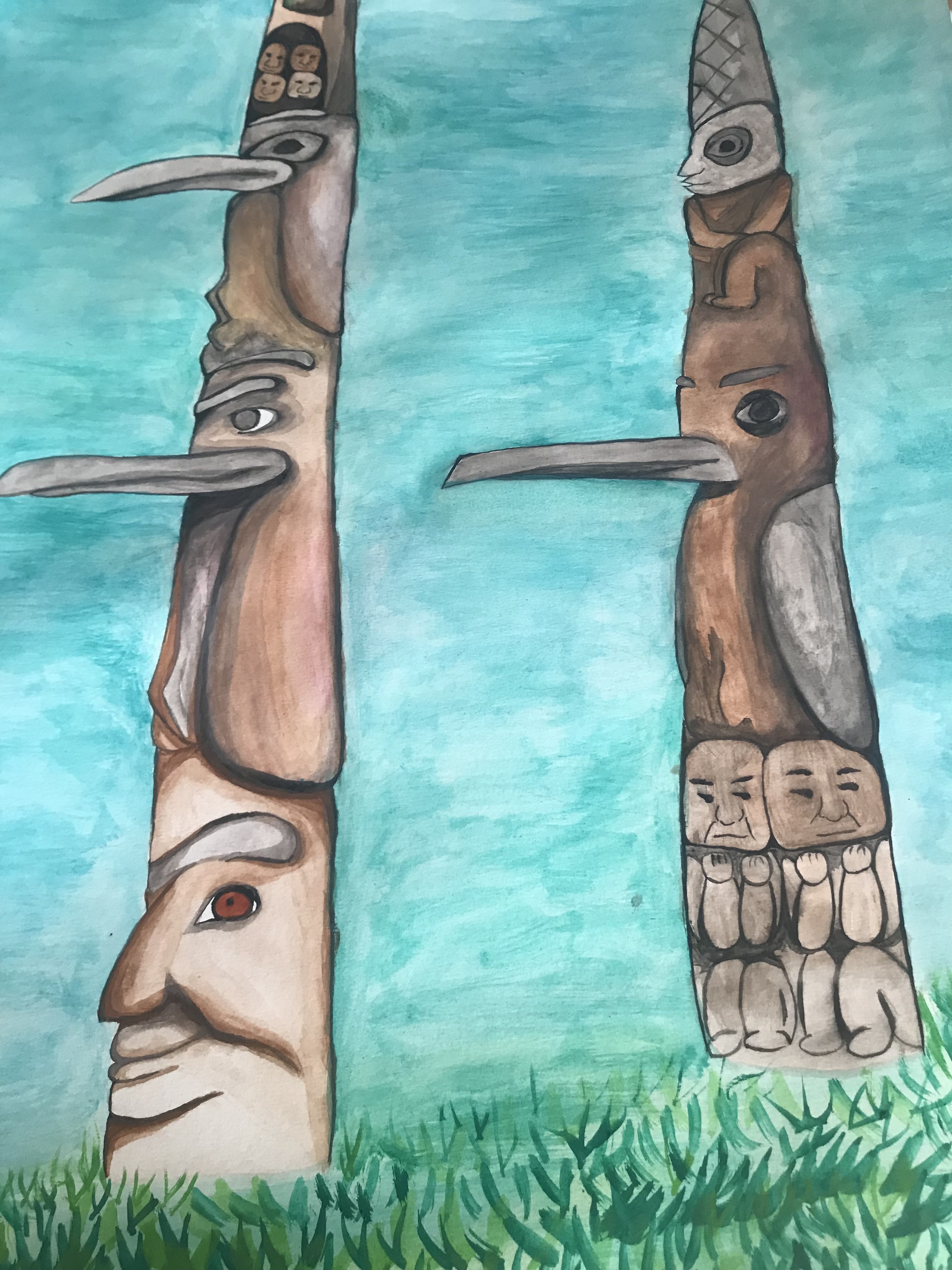 VYB Art : Totems Watercolor