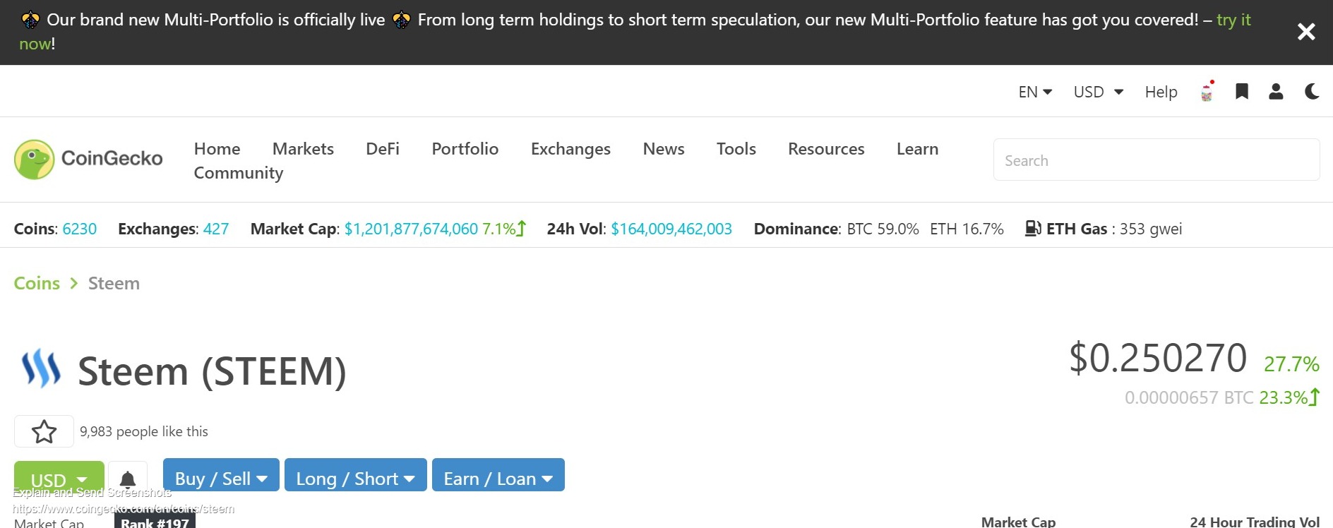 Screenshot of Steem price, chart, market cap and info _ CoinGecko.jpg