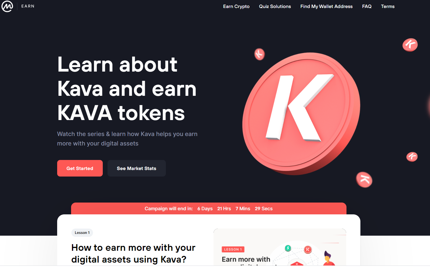 Free Crypto: Up to 10 $ worth of KAVA by CoinmarketCap