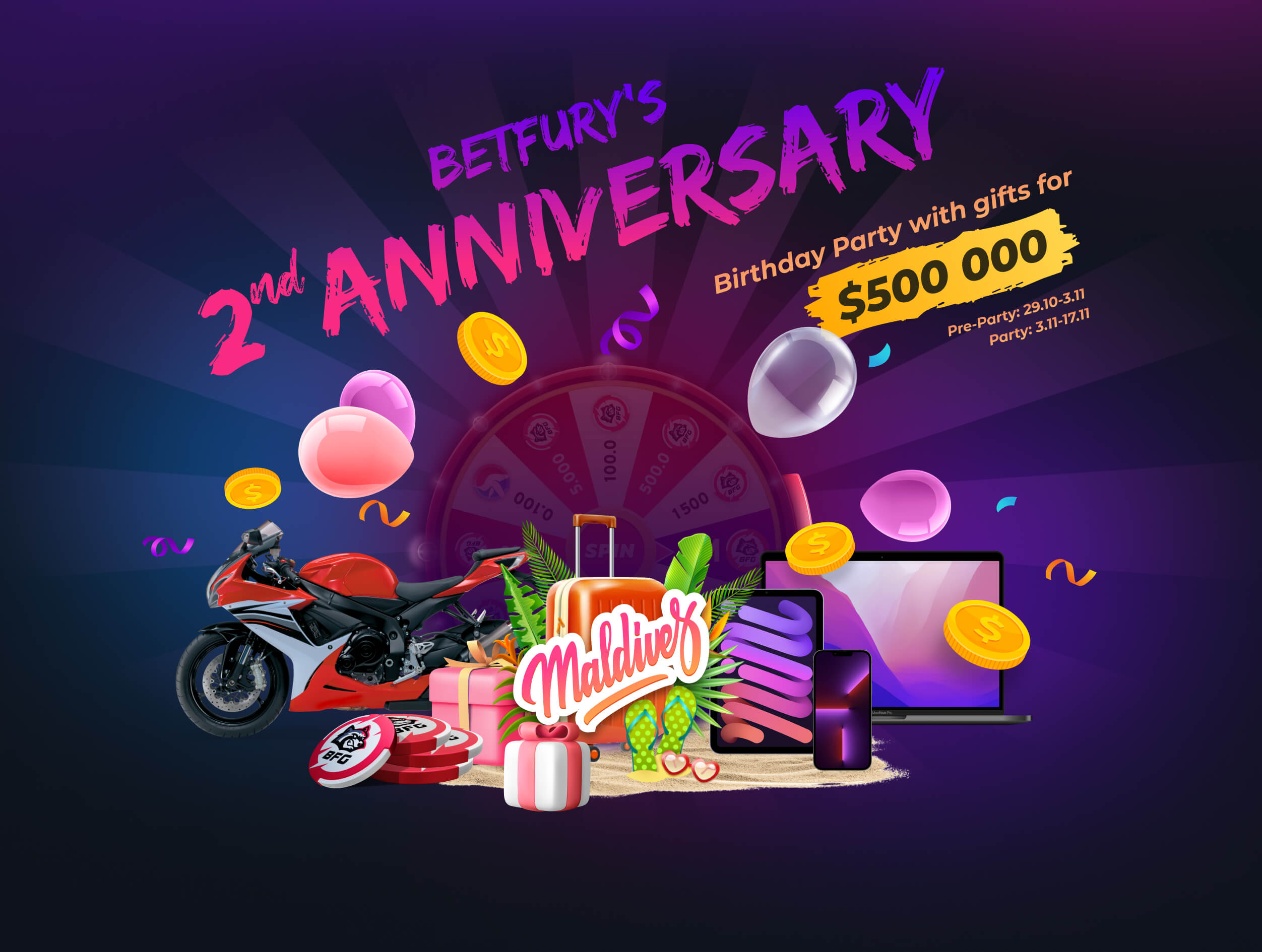 BetFury's 2nd Anniversary