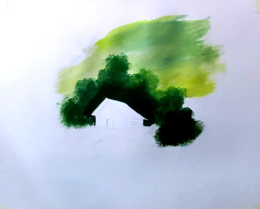 vijay_s_kumar__1610 - Acrylic colour Size:A5 . . . . #tree #colours #drawing  #a5 | Facebook