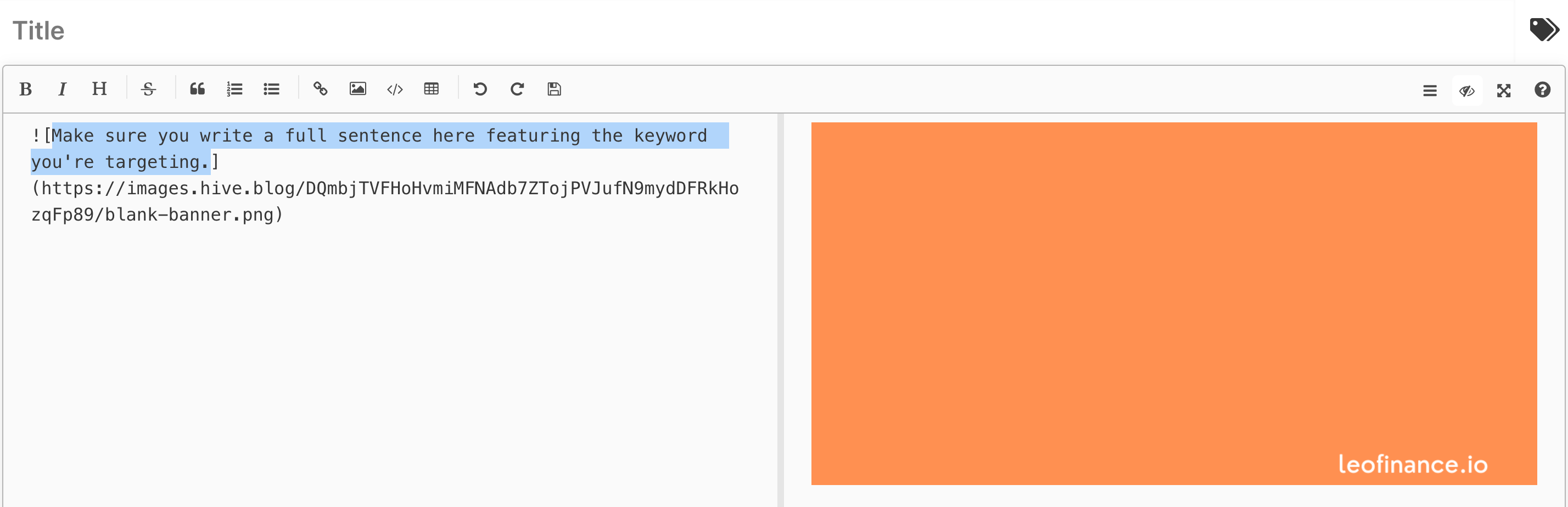 An example of alt text in Hive's publisher.