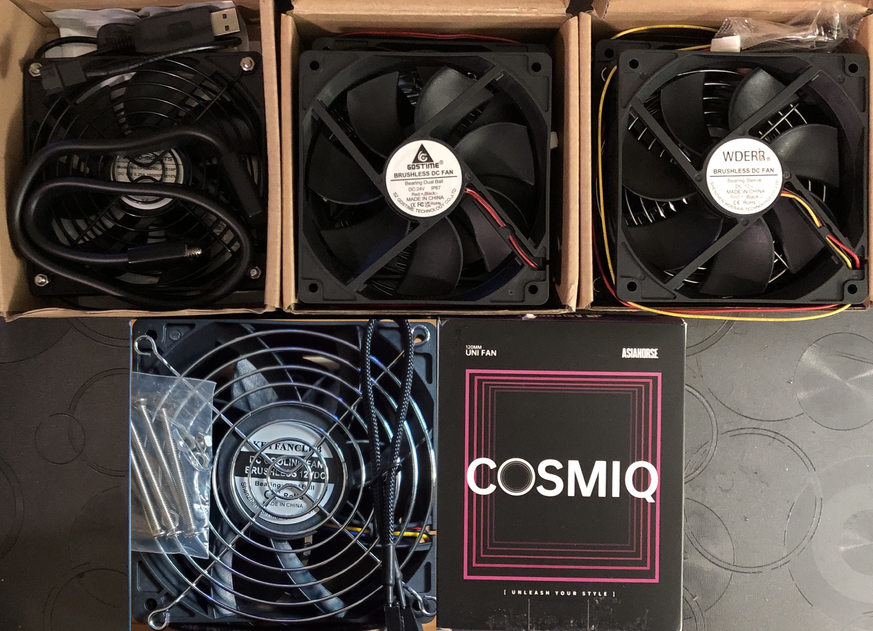 Airflow & Pressure Differential Comparison, Ep. 4 (Amchixin, Asiahorse, GDSTime KeyFanClub, WDERAir) 120mm Fans.JPG