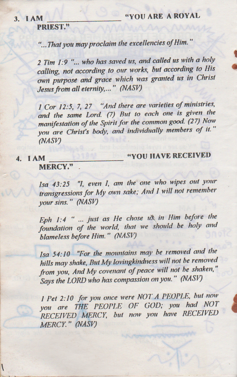 1999-07-25 - Sunday - West Coast Camp Quiet Time, Joey Arnold age 14, est date, most likely last week of July-22.png