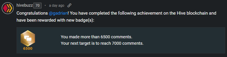 Over 6500 comments and 6500 replies. Interesting, how well balanced they are.