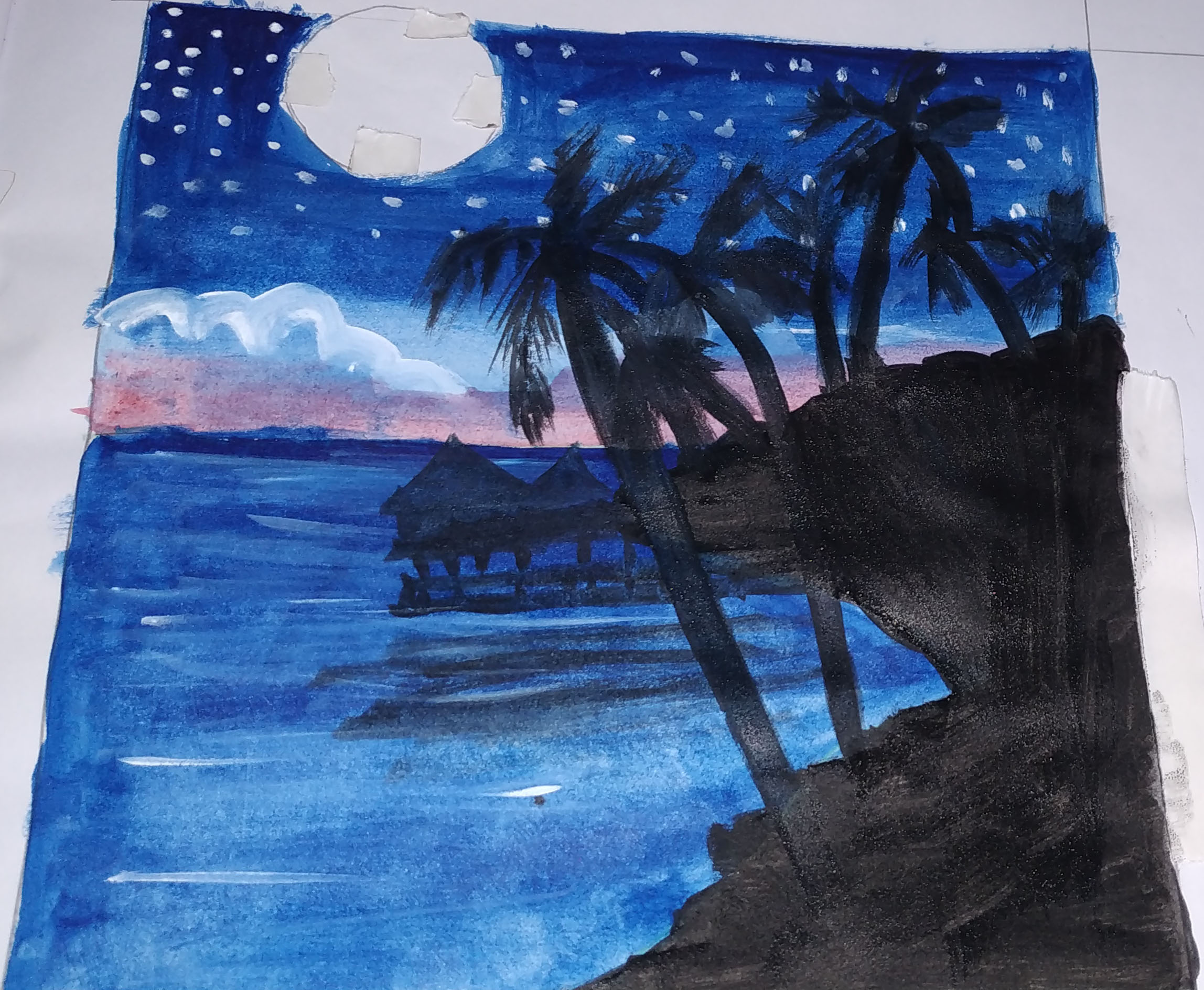 Drawing DIY: Night Seascape. — Hive