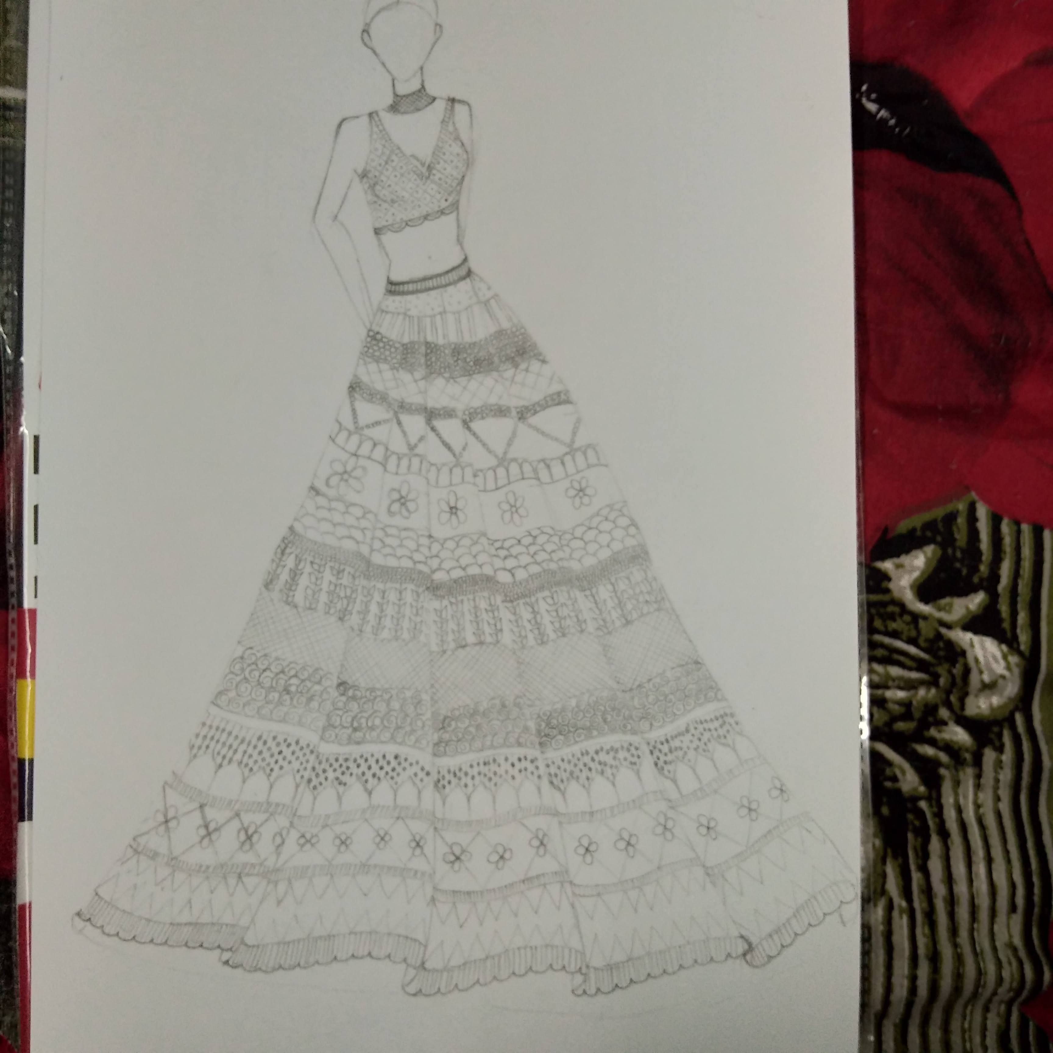 How to Draw a Traditional Bride in Lehenga ll Traditional Drawing ll Girl  Drawing ll Girl in Saree - YouTube