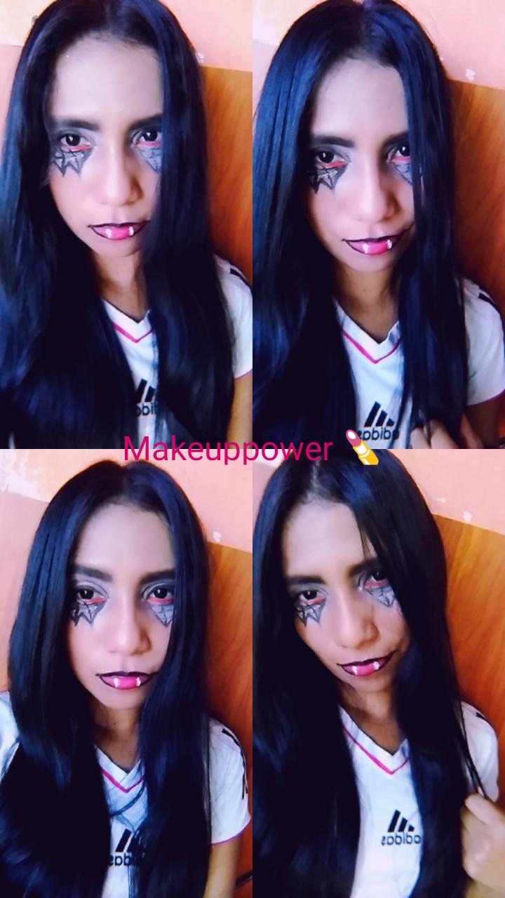Vampire woman makeup // Maquillaje de mujer vampiresa.