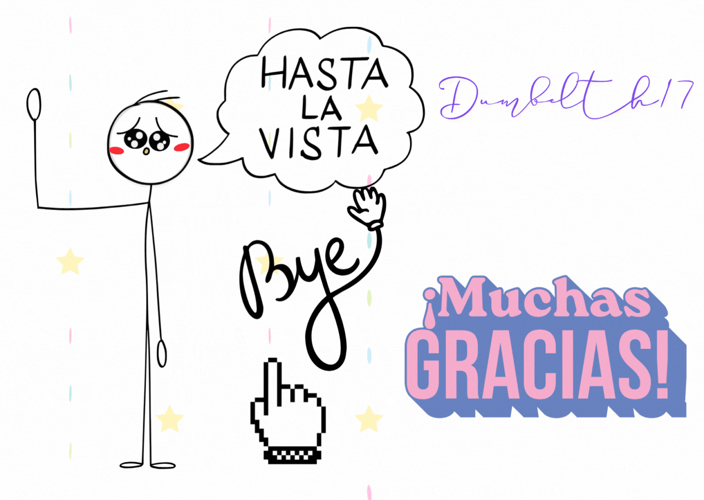 Tarjeta Horizontal Felicitación Cumpleaños Flores Simple Amarillo.gif