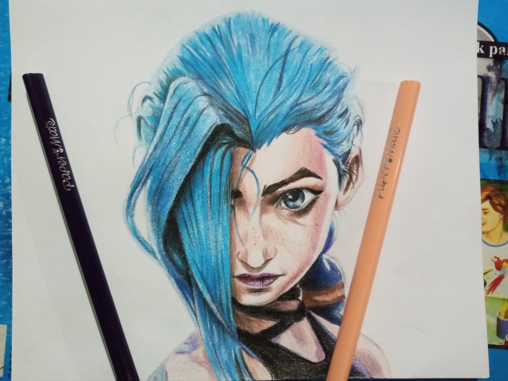 [ING/ESP] Drawing of Jinx from the Arcane series//Dibujo de Jinx de la ...