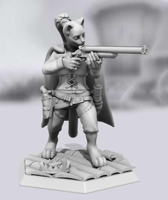 Hero Forge Miniatures: Hunter Kira, the Killer Catgirl — Hive