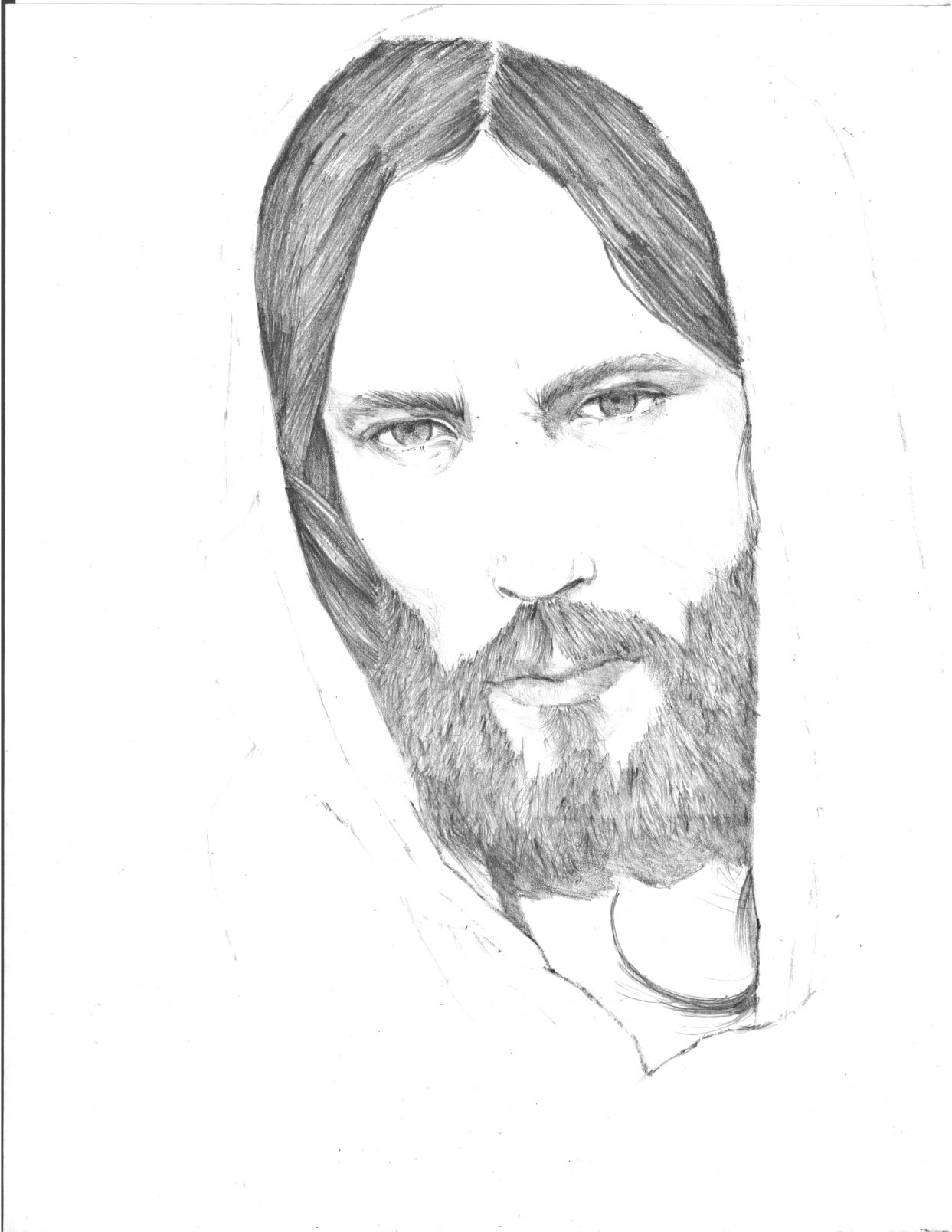 Jesus pencil drawing - work in progress /Jesús dibujo a lápiz - trabajo en proceso — Hive