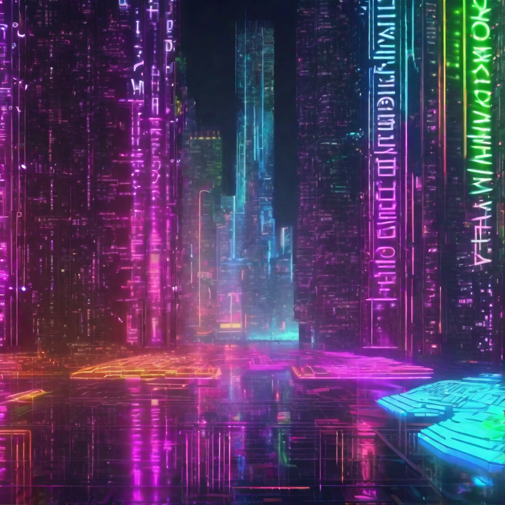 rainbow_neon_matrix_computer_code_on_futuristic_cyberpunk_city_4k_realistic_HD.png