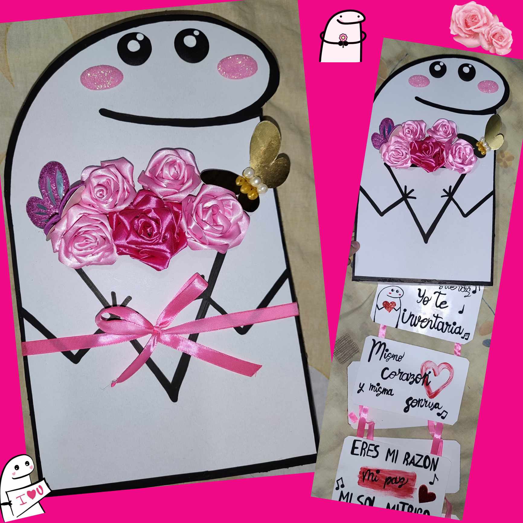 ESP/ENG: A Flork surprise box with flowers and a nice message for my mother  /// Una caja sorpresa de flork con flores y lindo mensaje para mí madre —  Hive