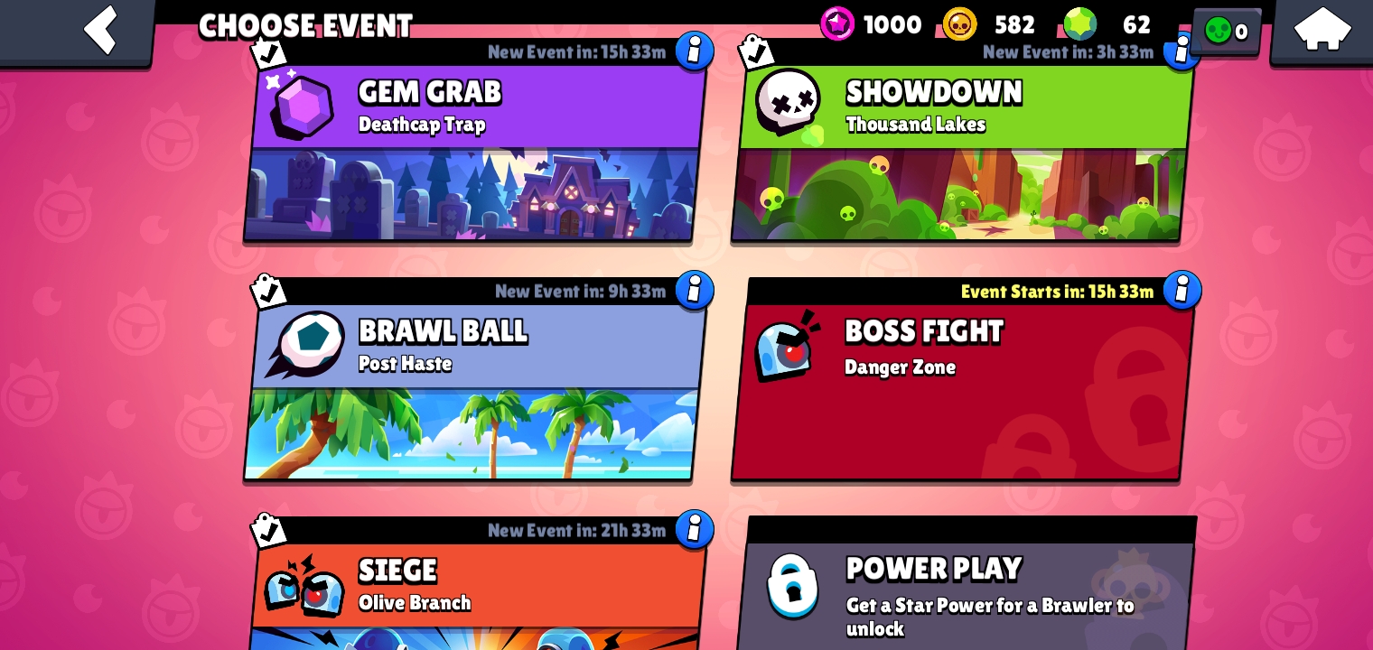 Brawl Stars events  Game modes overview