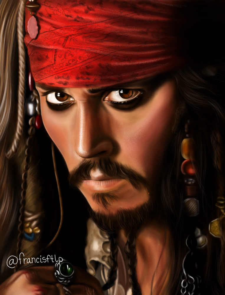 Digital drawing of Jack Sparrow/Dibujo Digital de Jack Sparrow — Hive