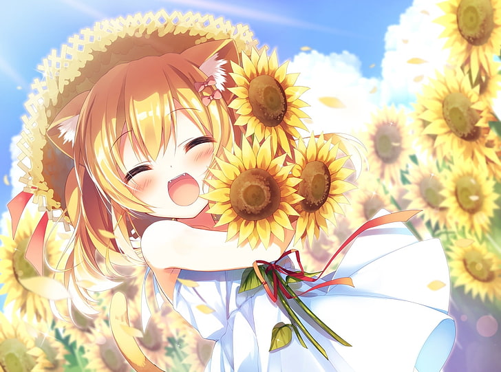 anime-girl-big-smile-sunflowers-animal-ears-wallpaper-preview.jpg