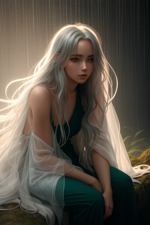 shy-and-beautiful-woman-character-sitting-in-the-rain-soft-body-flowing-hair-sunset-shadow-play-54764183.png