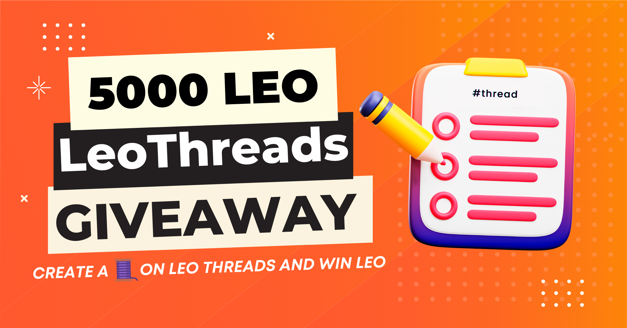 LeoThreads launch contest banner.