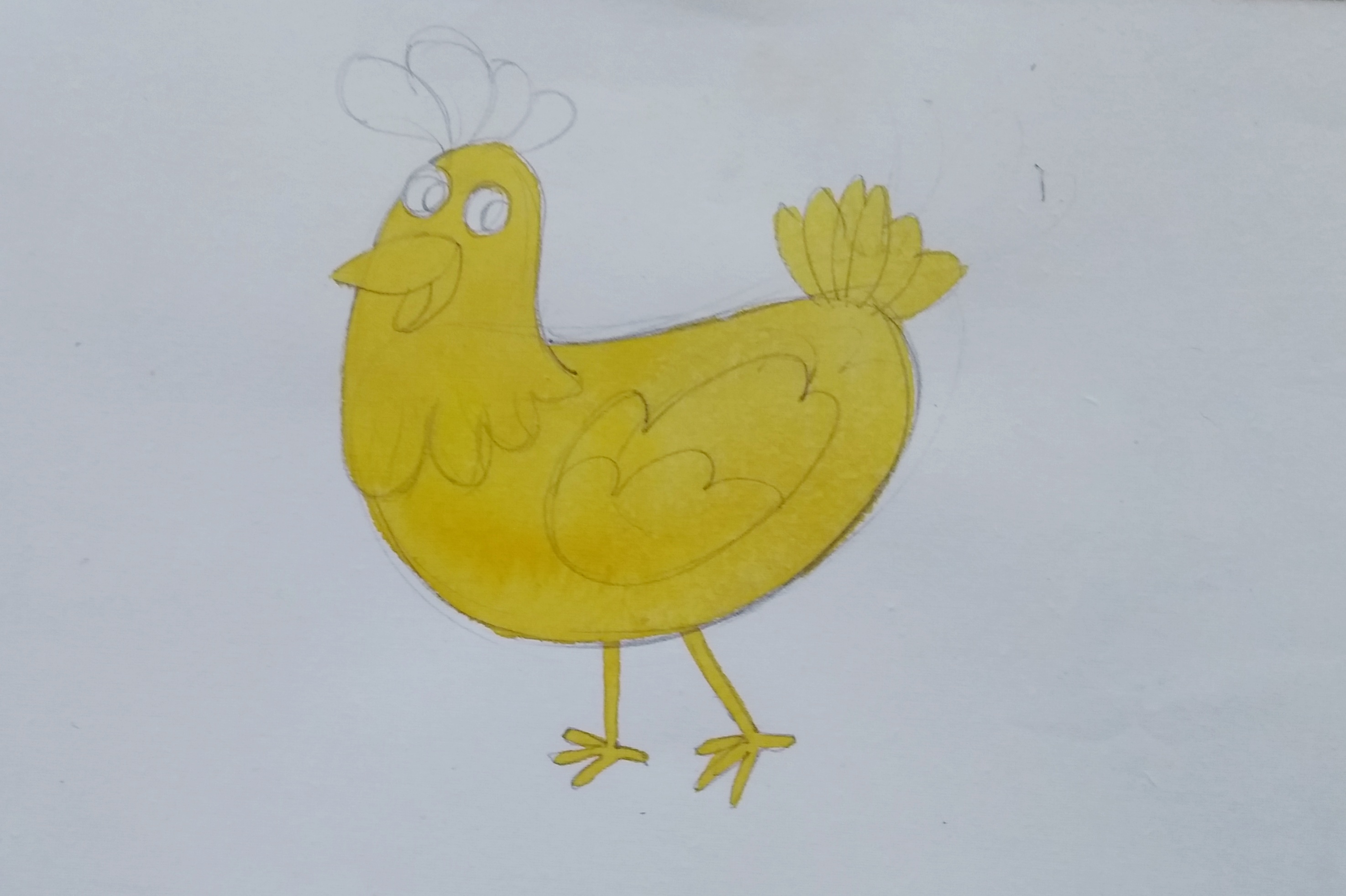 how to draw hen #hen /drawing and colouring for kids & toddlers 👍 - YouTube