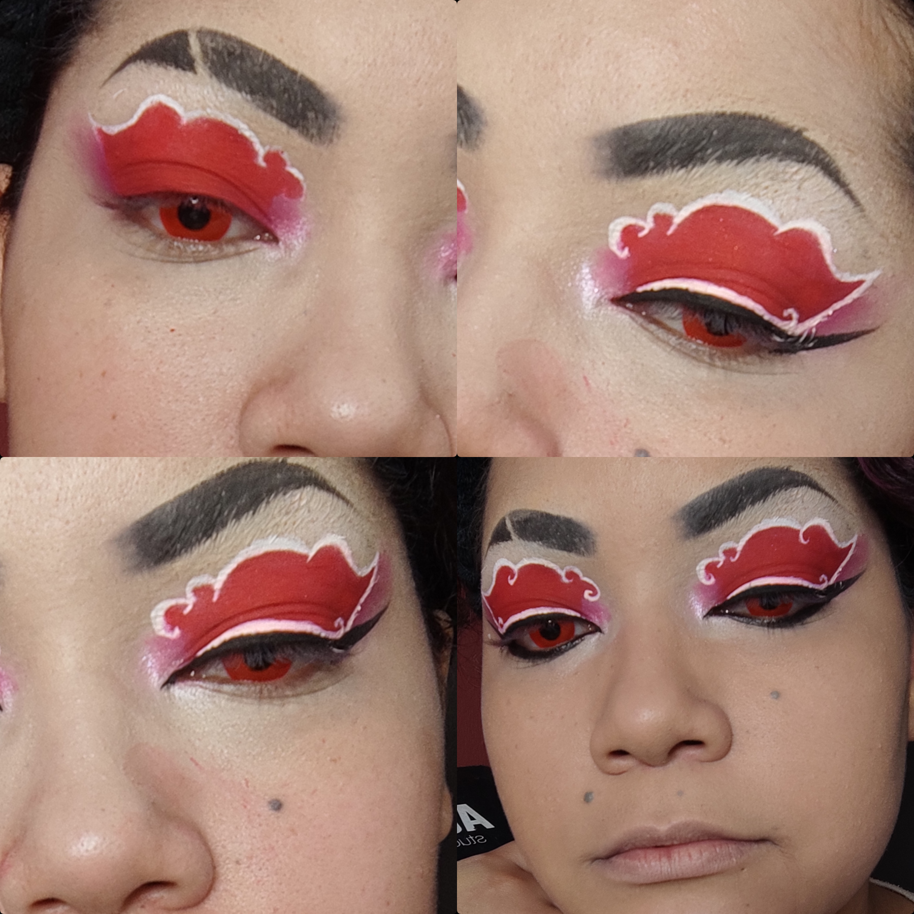 ☁️ ＡＫＡＴＳＵＫＩ ☁️ Inspired Makeup SandGy de Akatsuki al ataque xd ¿Cual es su  akatsuki favorito? 2/3 #makeup #makeupartist #maquillaje…