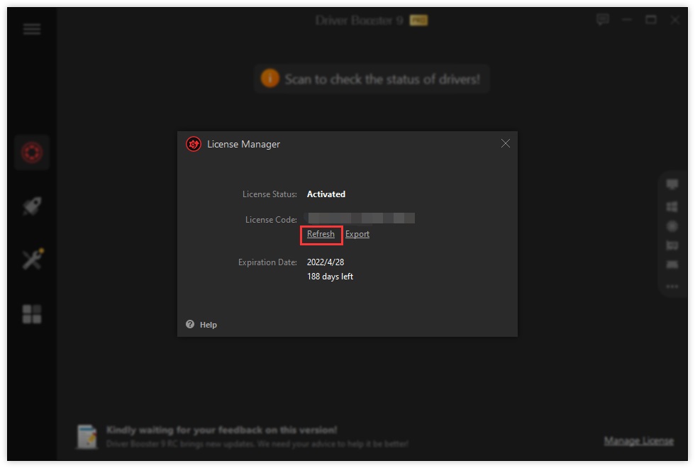 Driver Booster 9 Pro License Key Giveaway (180 days)