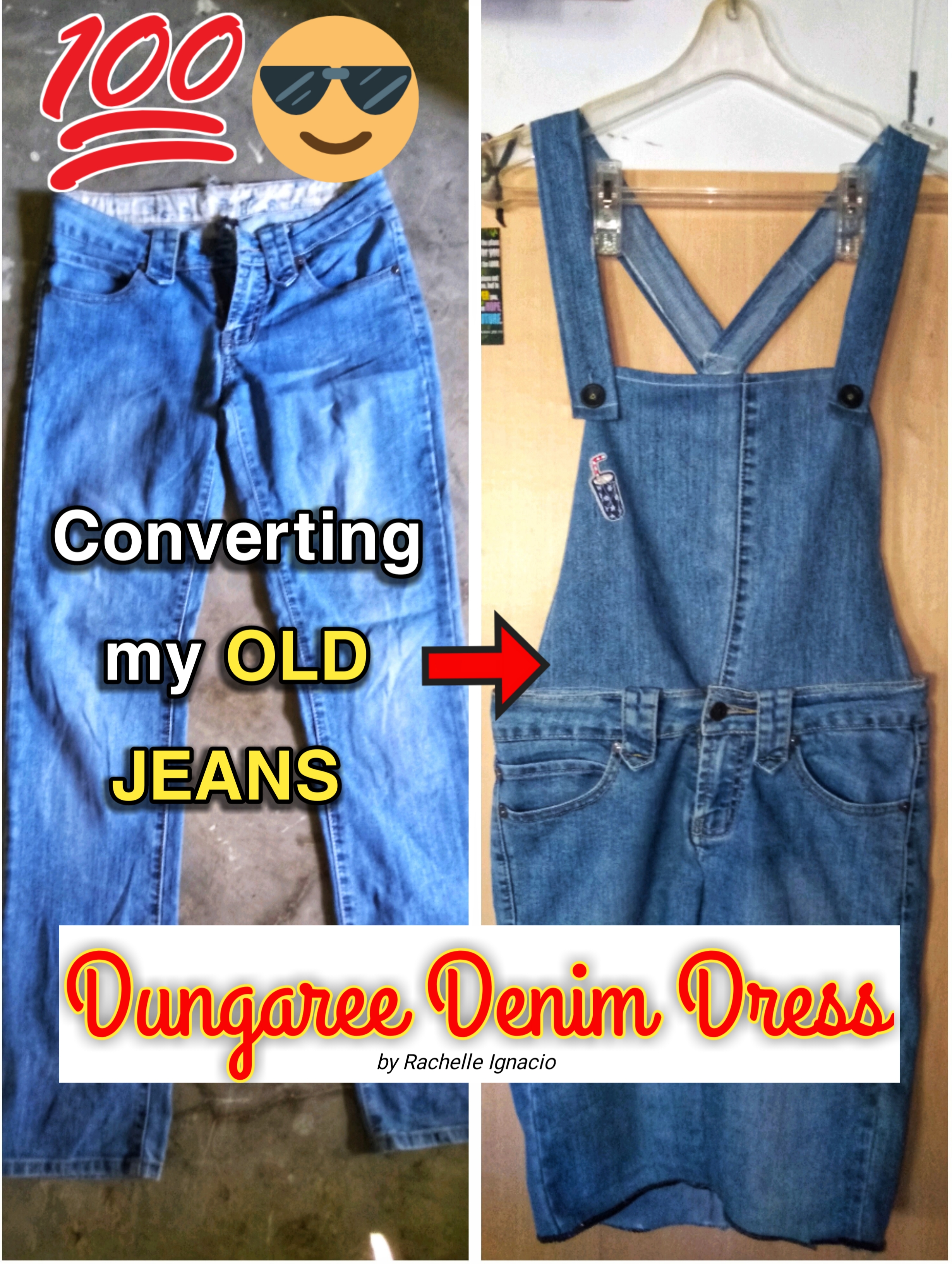 Old Jeans to Jumper Denim Dress 