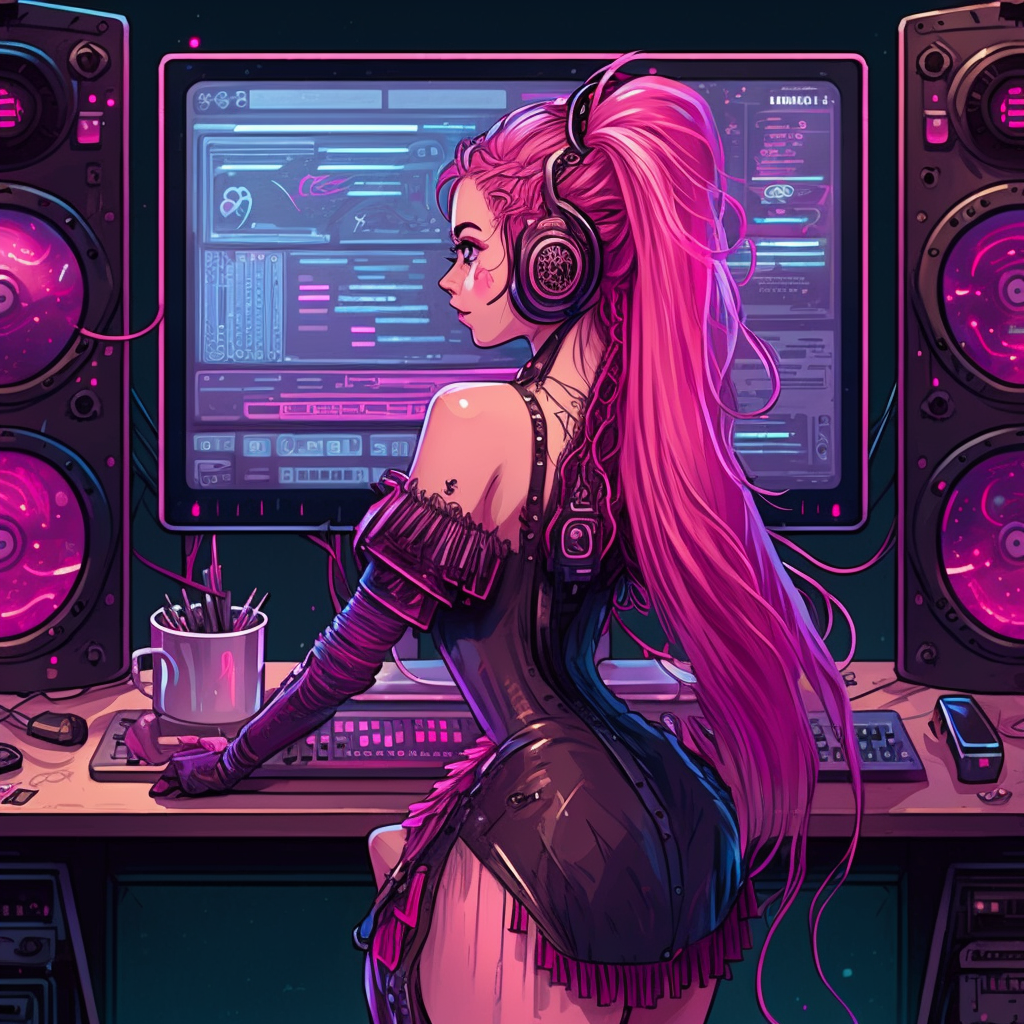 ackza_cyberpunk_crypto_girl_in_beautiful_black_and_pink_dress__81c91586-7552-4d0d-821f-f5ea4d69e062.png