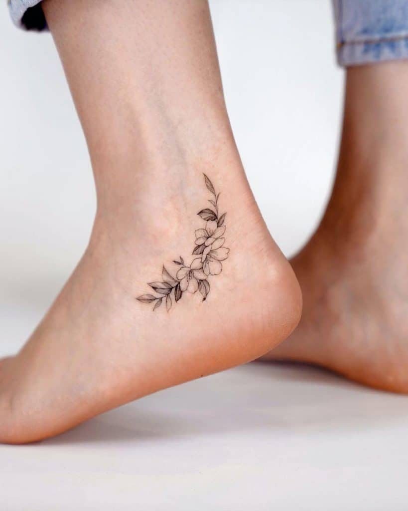 Ankle flower tattoo sketches by posvibes on DeviantArt